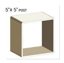 5'' X 5'' Vinyl Co-Ex Utility Post White 7ft