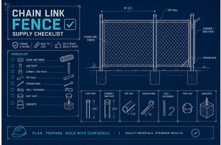 Chain Link Fence Supply Checklist for Contractors and DIYers