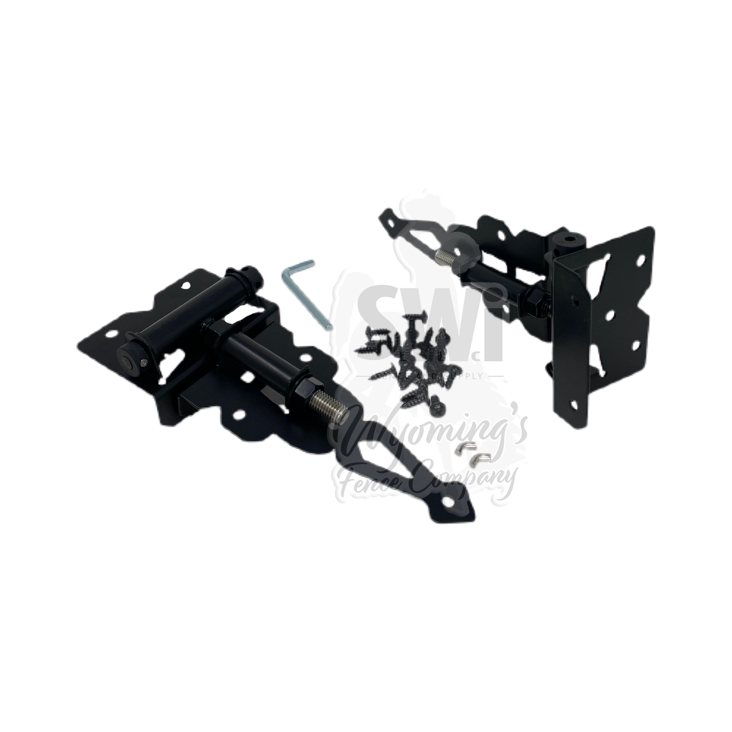 2" T-HINGE - WRAP AROUND SELF CLOSING - BLACK