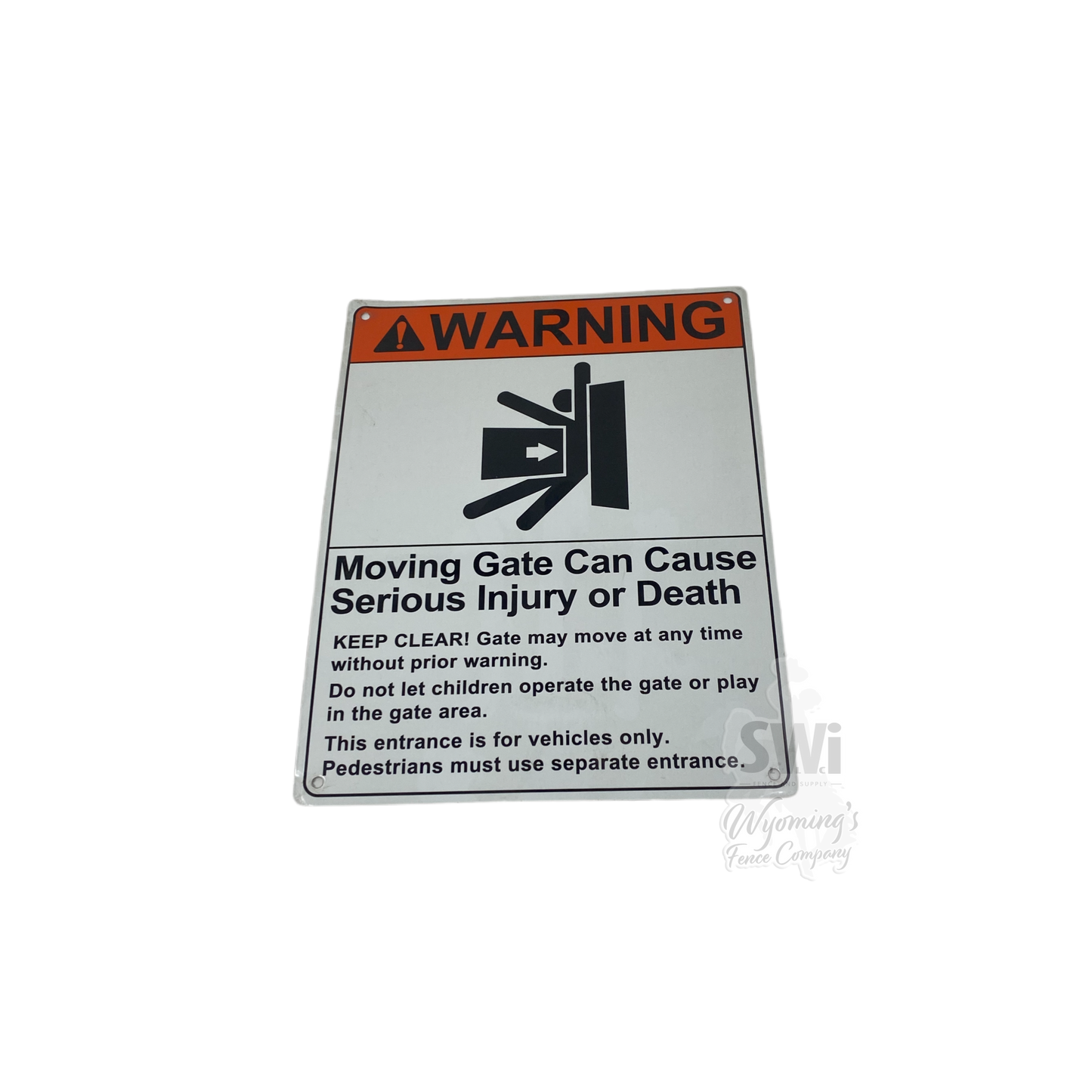 AUTOMATIC GATE WARNING SIGN