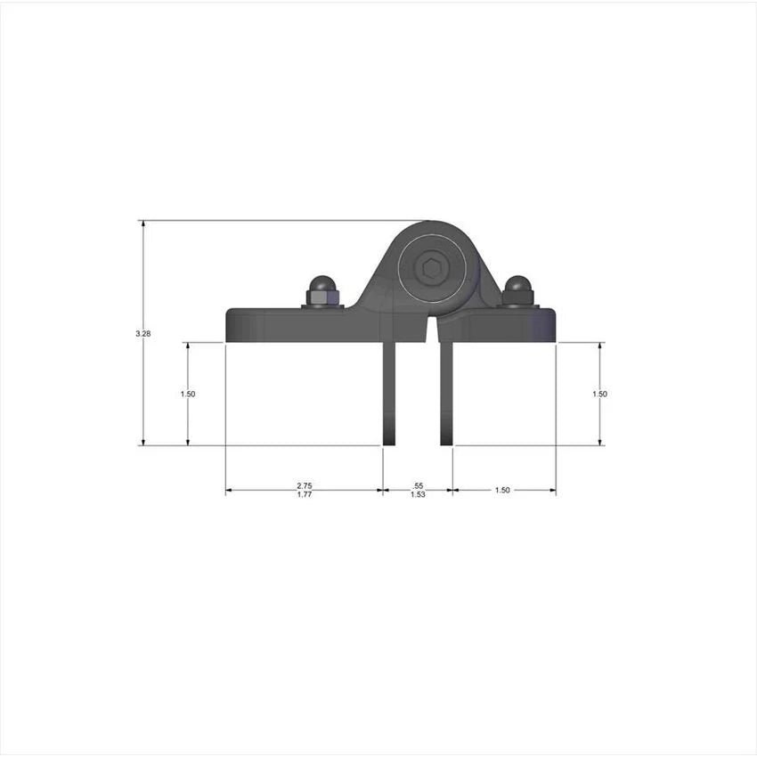 CORNERSTONE HINGE - SPRING LOADED (BLACK)