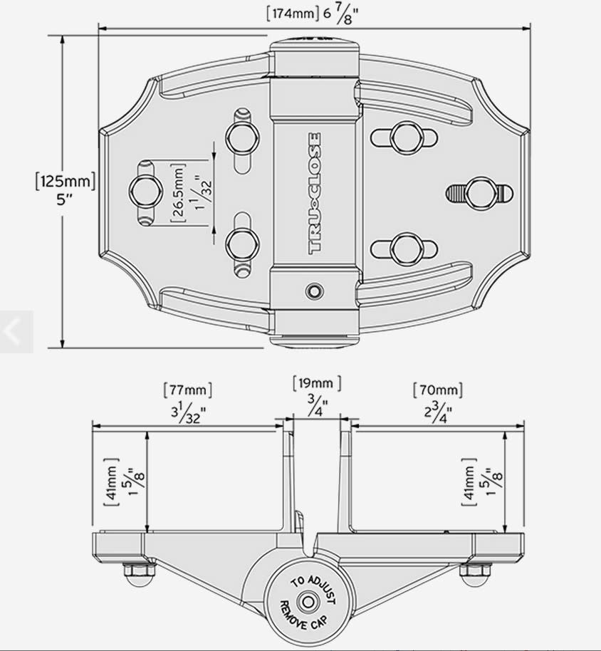 D&D TruClose  MULTI-ADJUST™ Heavy Duty Hinge White