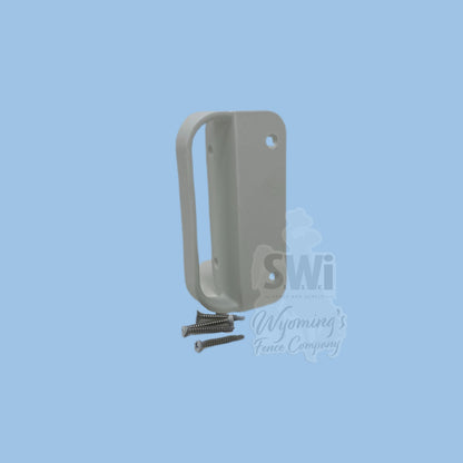 NYLON GATE HANDLE W/BUMPER - WHITE