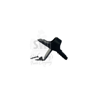 NYLON GATE HANDLE W/BUMPER - BLACK