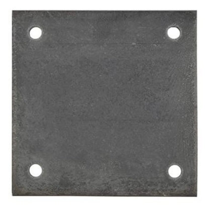 PLATED POST for Concrete Mounted Chainlink Fence / SS-40 Post Welded to 6X6X1/2" base plates  2 3/8 in. 10 FT