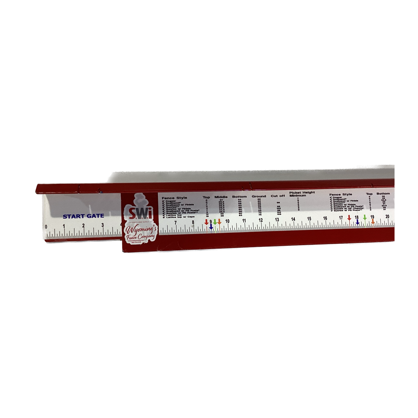 RED STEEL STRAIGHT TOPPER PICKET BUMP BOARD