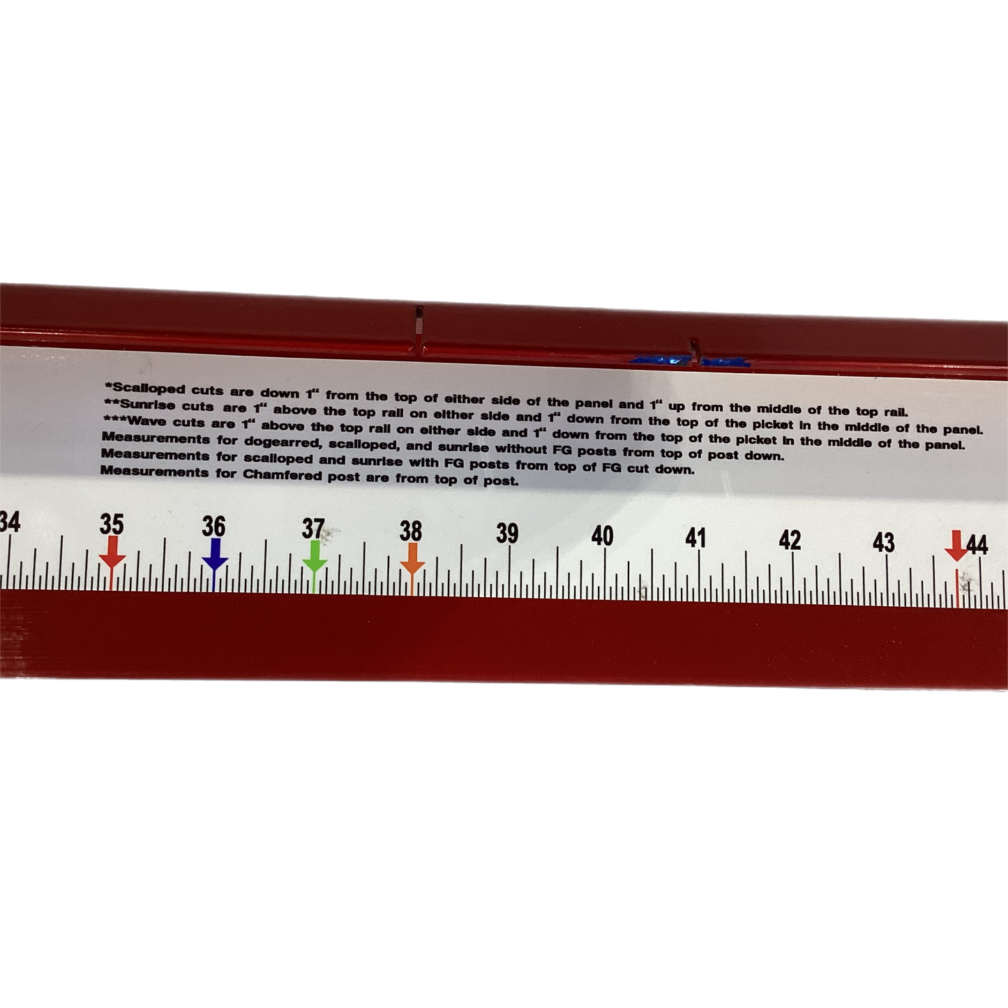 RED STEEL STRAIGHT TOPPER PICKET BUMP BOARD