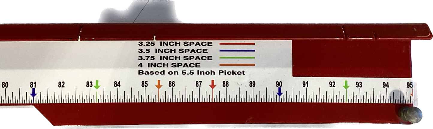 RED STEEL STRAIGHT TOPPER PICKET BUMP BOARD