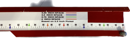 RED STEEL STRAIGHT TOPPER PICKET BUMP BOARD