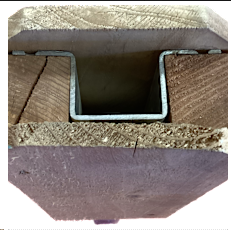 4 1/2" X 1 1/2" TRIDENT STEEL POST REPLACEMENT FOR WOOD FENCES
