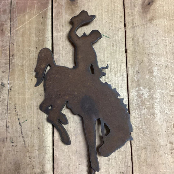 SWI Rustic Wyoming Bucking Horse Ground Stake