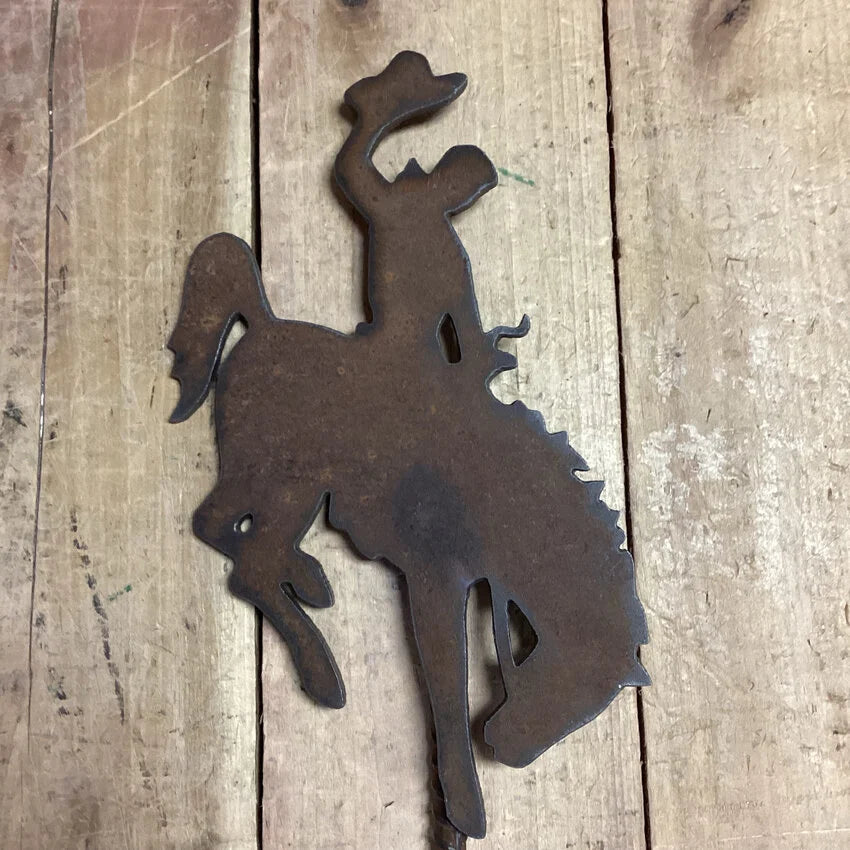SWI Rustic Wyoming Bucking Horse Ground Stake