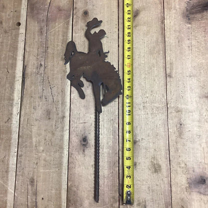SWI Rustic Wyoming Bucking Horse Ground Stake