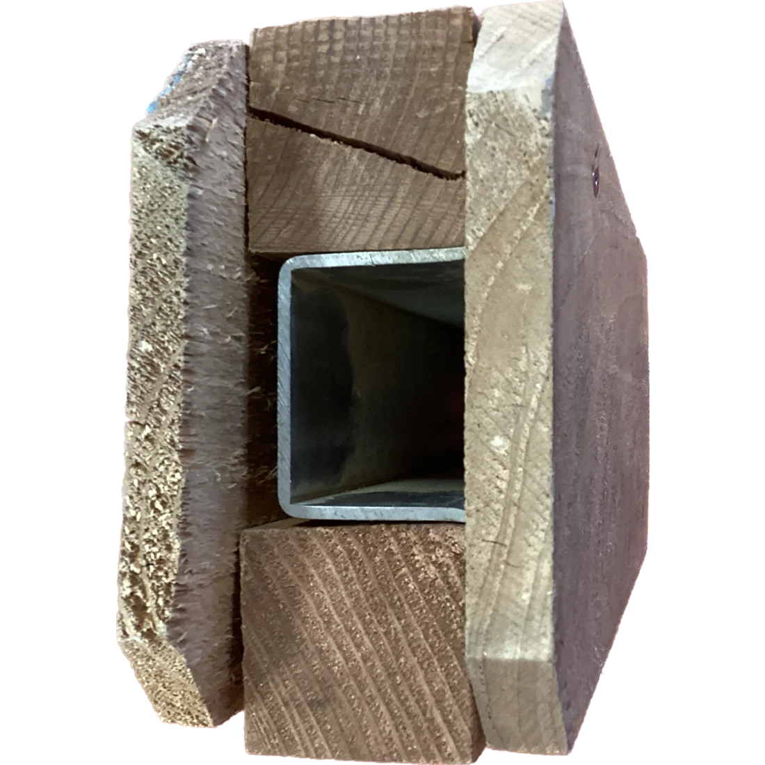 TRIDENT 3 1/2" X 1 3/4" STEEL POST  FOR WOOD FENCES