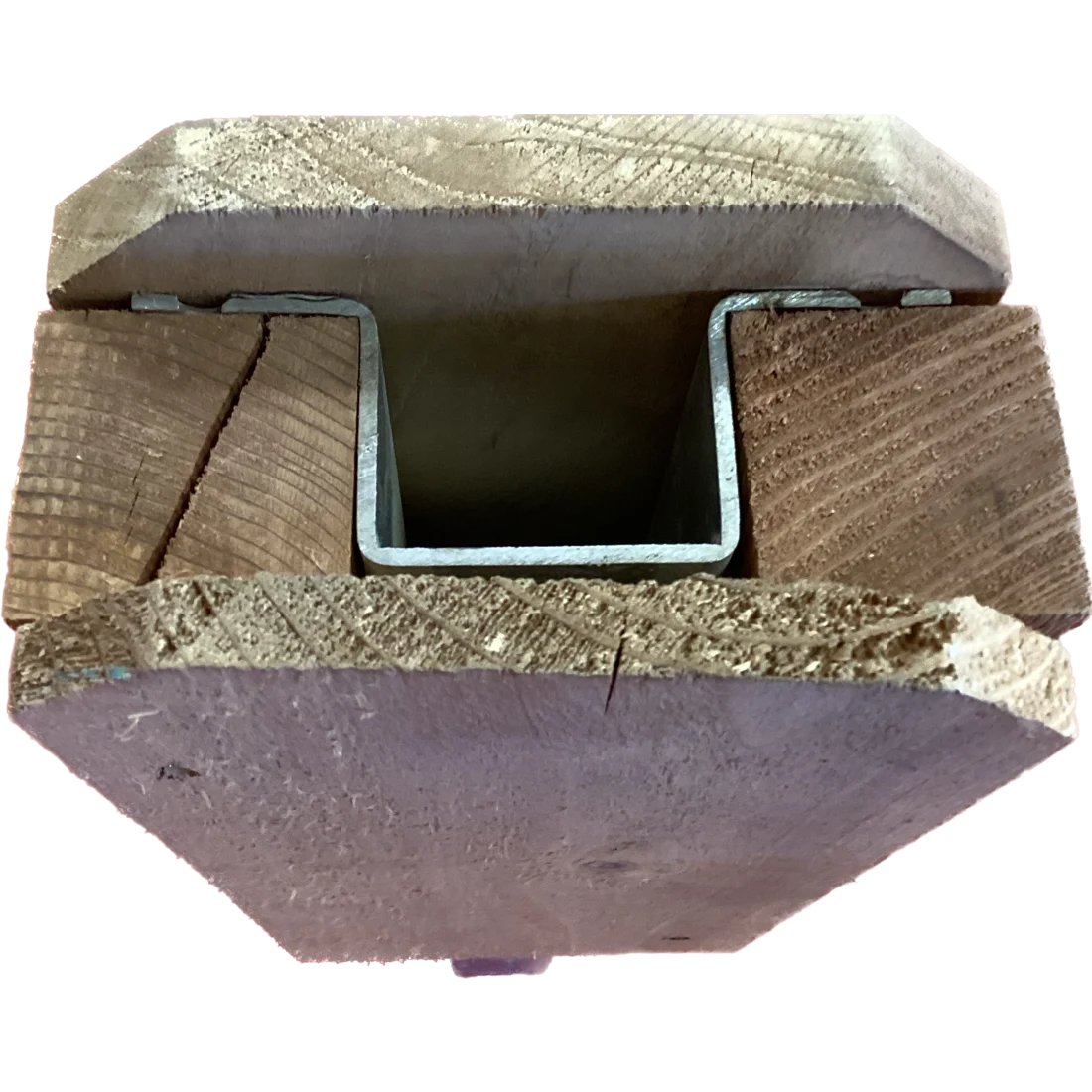 TRIDENT 3 1/2" X 1 3/4" STEEL POST  FOR WOOD FENCES