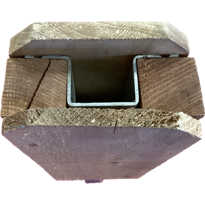 TRIDENT 3 1/2" X 1 3/4" STEEL POST  FOR WOOD FENCES